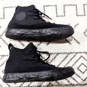 Converse all star black knit shoes size 7.5